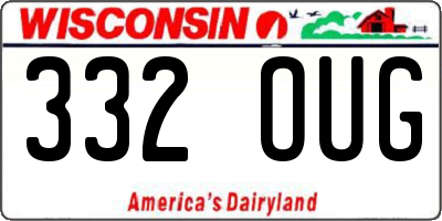 WI license plate 332OUG