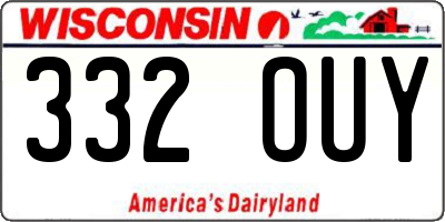 WI license plate 332OUY