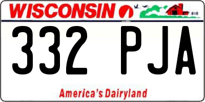 WI license plate 332PJA