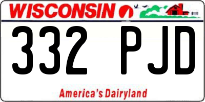 WI license plate 332PJD