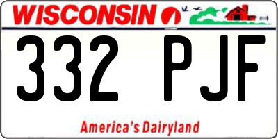 WI license plate 332PJF