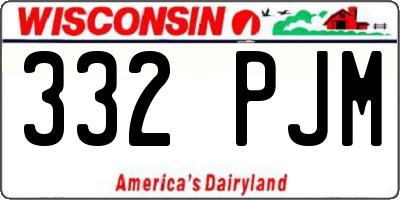 WI license plate 332PJM