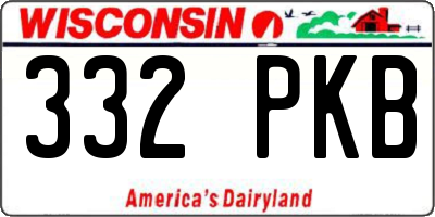 WI license plate 332PKB