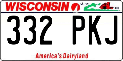 WI license plate 332PKJ