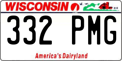 WI license plate 332PMG