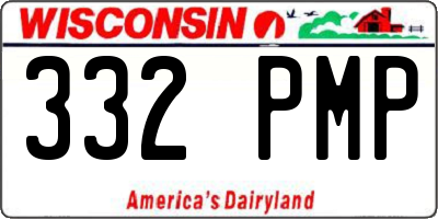 WI license plate 332PMP