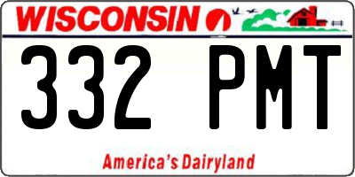 WI license plate 332PMT