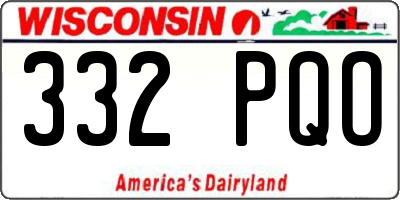 WI license plate 332PQO