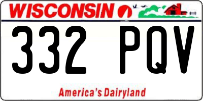WI license plate 332PQV