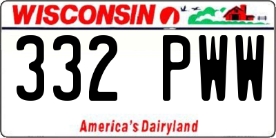 WI license plate 332PWW