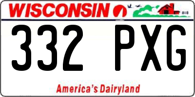 WI license plate 332PXG