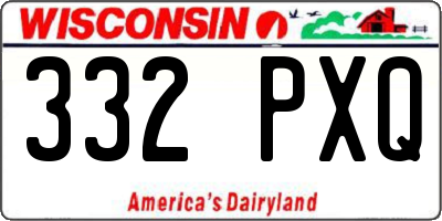 WI license plate 332PXQ