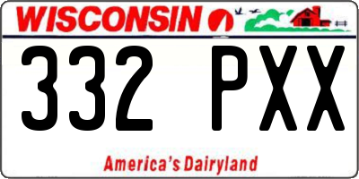 WI license plate 332PXX