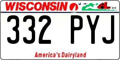 WI license plate 332PYJ