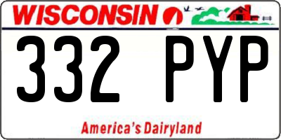 WI license plate 332PYP