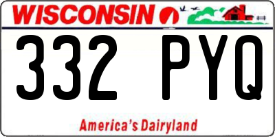 WI license plate 332PYQ