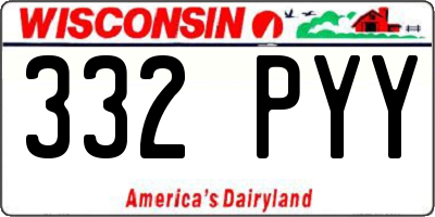 WI license plate 332PYY
