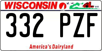 WI license plate 332PZF