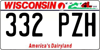 WI license plate 332PZH