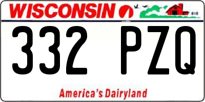 WI license plate 332PZQ
