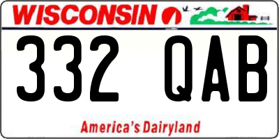 WI license plate 332QAB