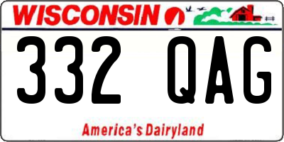 WI license plate 332QAG