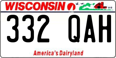 WI license plate 332QAH