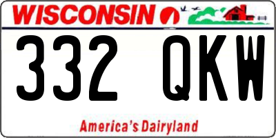 WI license plate 332QKW