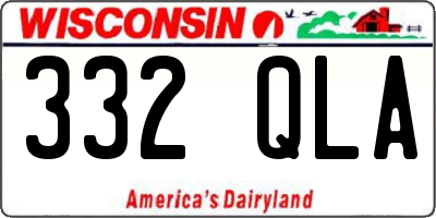WI license plate 332QLA