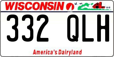 WI license plate 332QLH