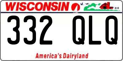 WI license plate 332QLQ