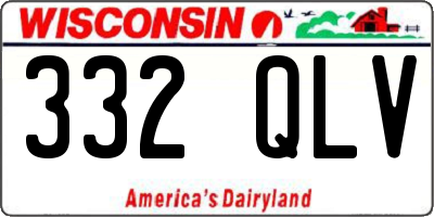 WI license plate 332QLV