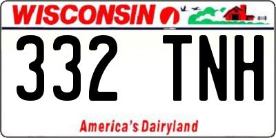 WI license plate 332TNH