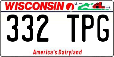 WI license plate 332TPG
