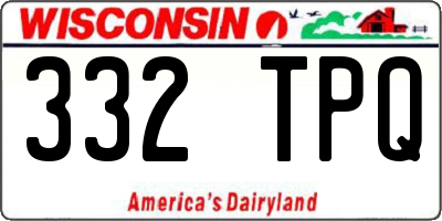 WI license plate 332TPQ