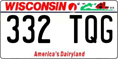 WI license plate 332TQG