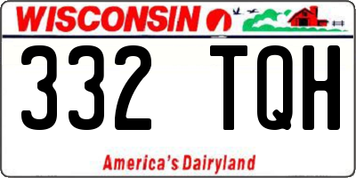 WI license plate 332TQH