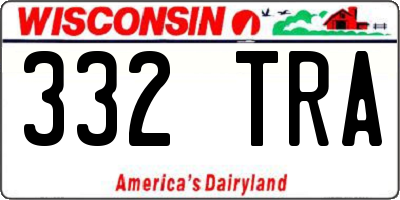 WI license plate 332TRA