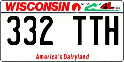 WI license plate 332TTH