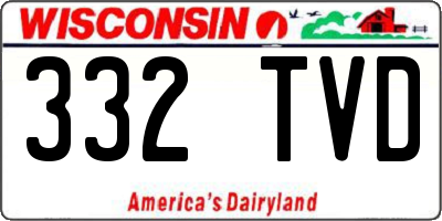 WI license plate 332TVD