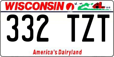 WI license plate 332TZT