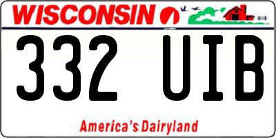 WI license plate 332UIB