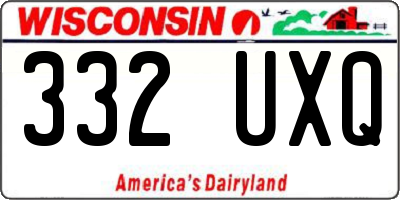 WI license plate 332UXQ