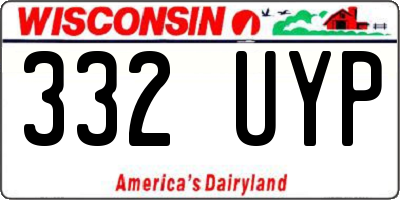 WI license plate 332UYP