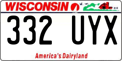 WI license plate 332UYX
