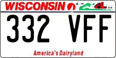 WI license plate 332VFF