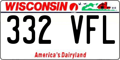 WI license plate 332VFL