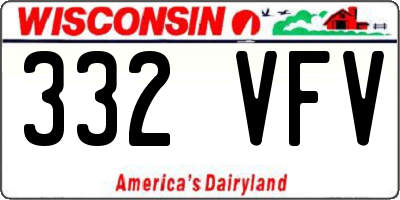 WI license plate 332VFV