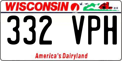 WI license plate 332VPH