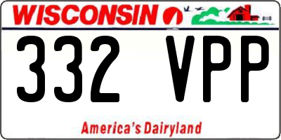 WI license plate 332VPP